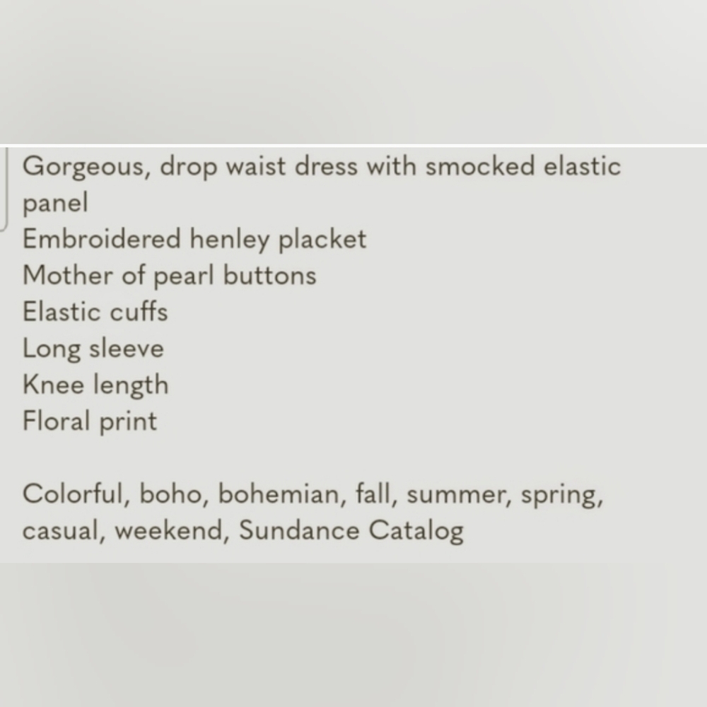 Bohemian Floral V-Neck Cream Dress - Picture 3 of 9